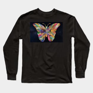 Colourful butterfly colour block pattern Long Sleeve T-Shirt